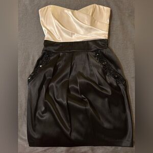 Elegant Black and Ivory Dress